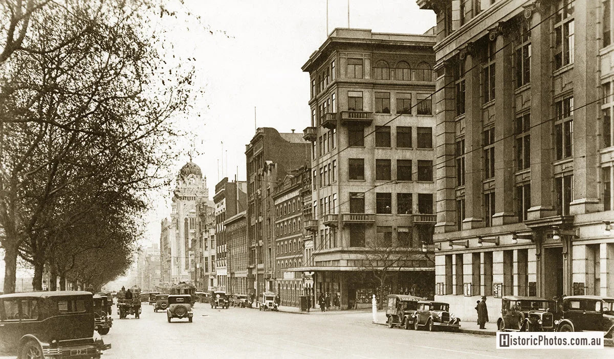 Flinders Street, Melbourne VIC Australia 1930s