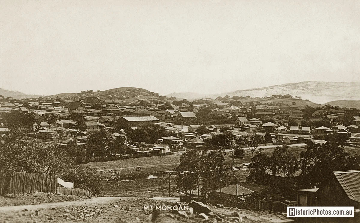 Aerial View, Mount Morgan QLD Australia c.1900