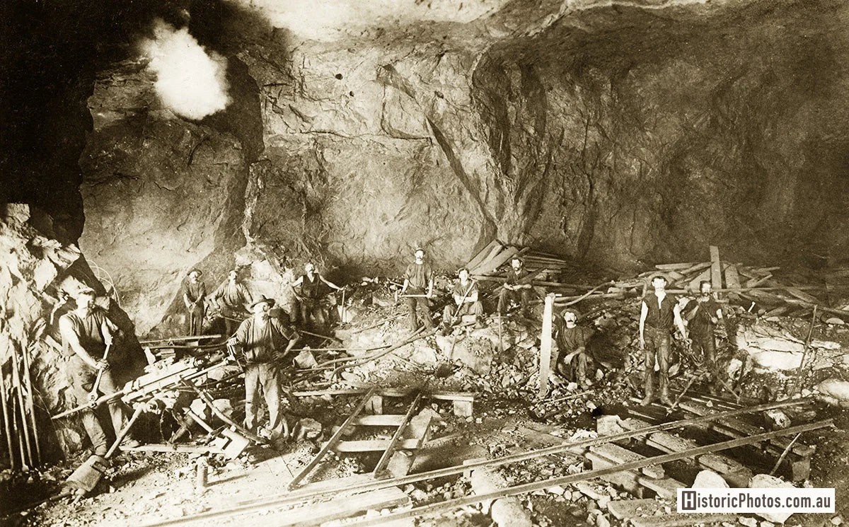 Preparing A Copper Chamber For Square Sets - Gold Mine, Mount Morgan QLD Australia c.1906