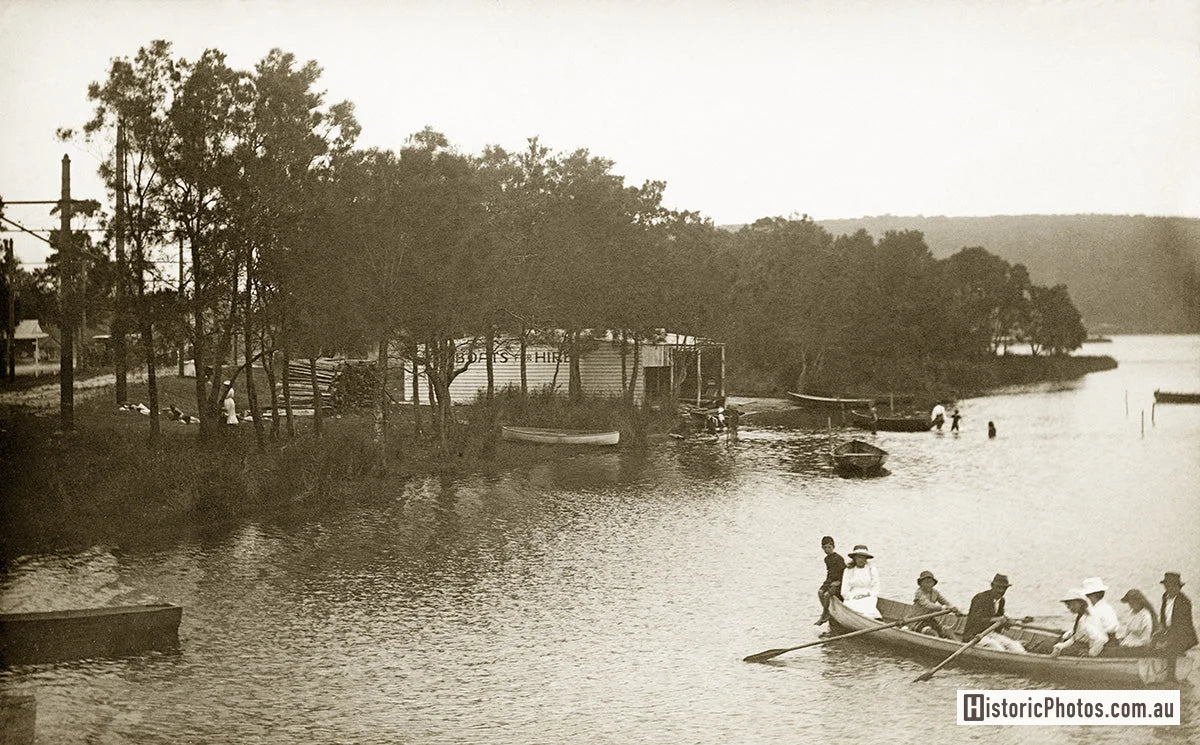 Lake Seen From Bridge, Narrabeen NSW Australia c.1919