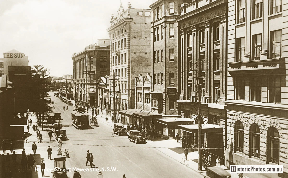 Hunter Street, Newcastle NSW Australia 1930s