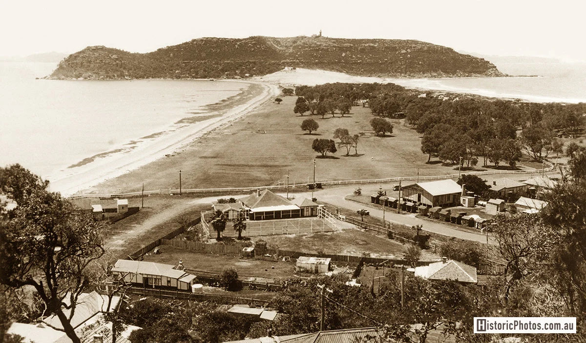 Golf Links And Barrenjoey Lighthouse, Palm Beach NSW Australia c.1920