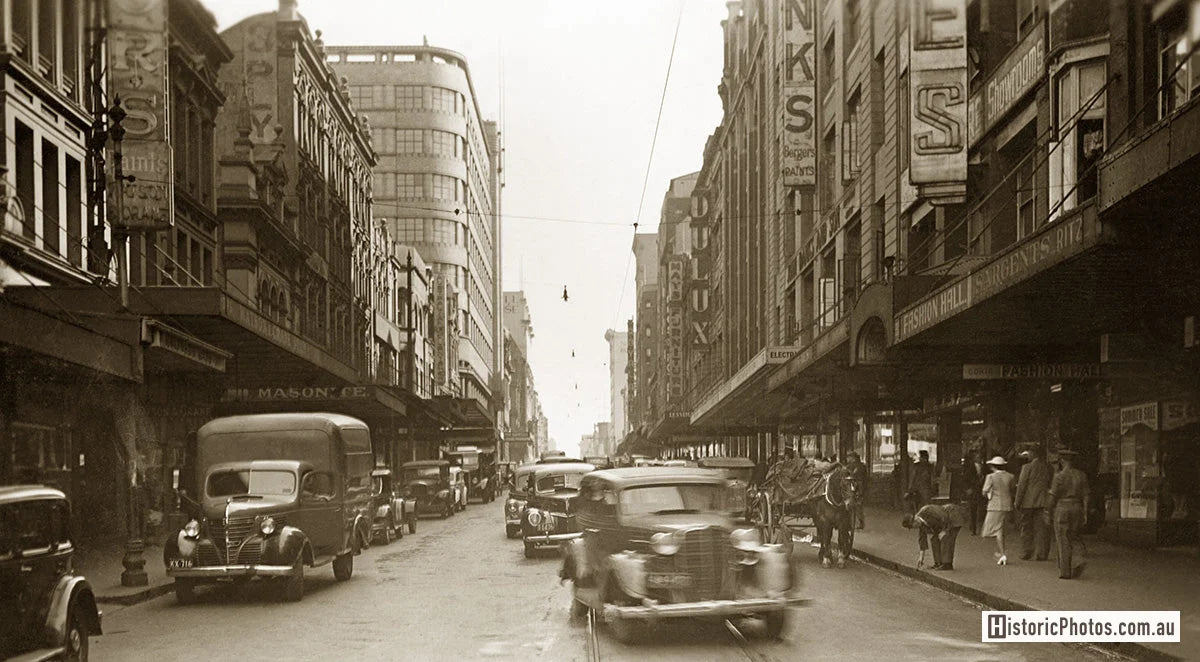 Pitt Street, Sydney NSW Australia 1940s