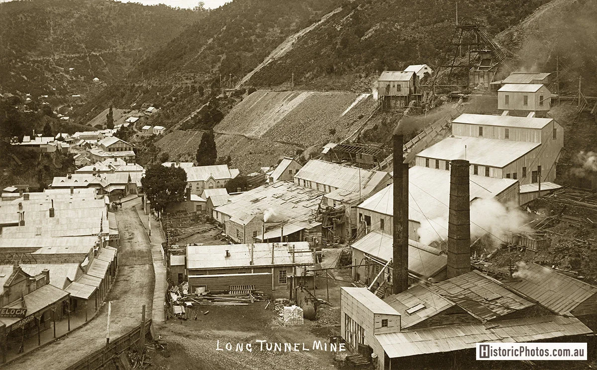 General View Of Township And Long Tunnel Mine, Walhalla VIC Australia c.1909