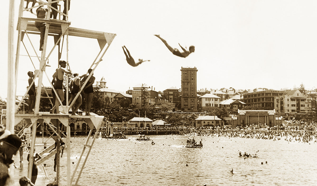 Harbour Pool And Diving Tower, Manly NSW Australia c.1939