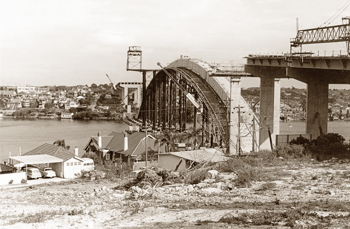 Bridge Under Construction, Gladesville NSW Australia 1960s