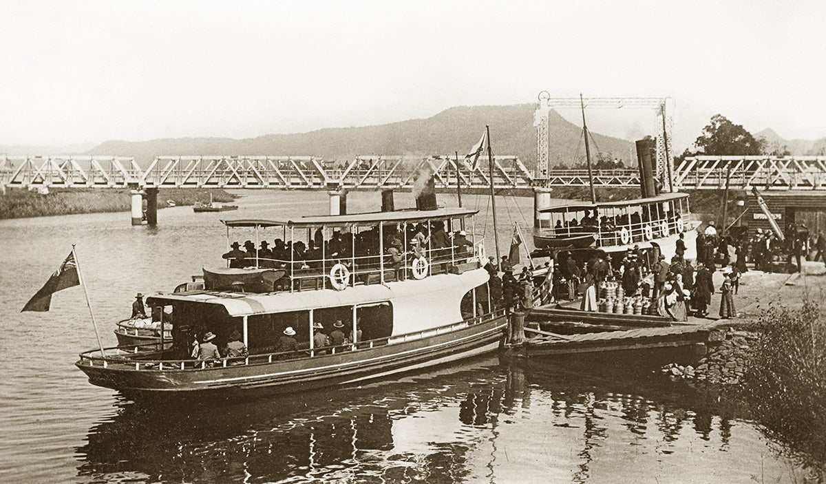 The Booyong And Mibbin River Boats At Wharf, Murwillumbah NSW Australia 1920s