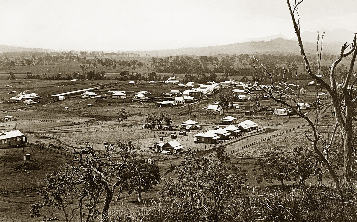 Aerial View Of Town, Kyogle NSW Australia 1910s