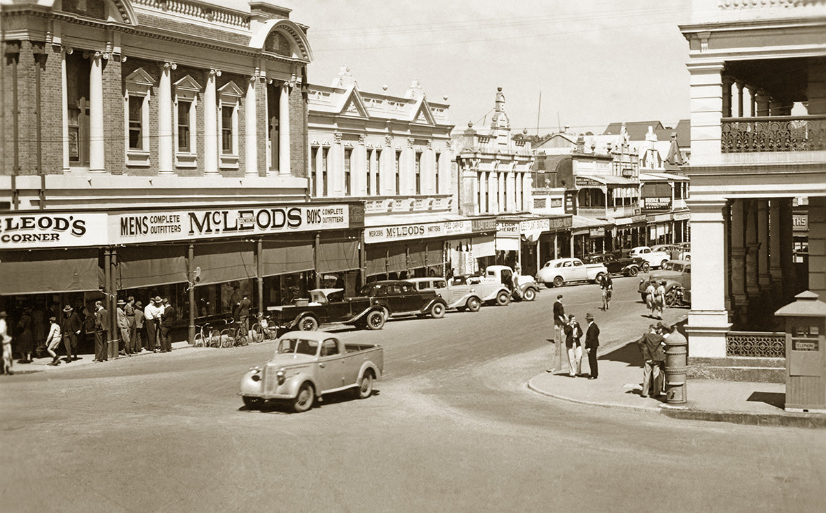 Corner Of Russell And Ruthven Streets, Toowoomba QLD Australia c.1950