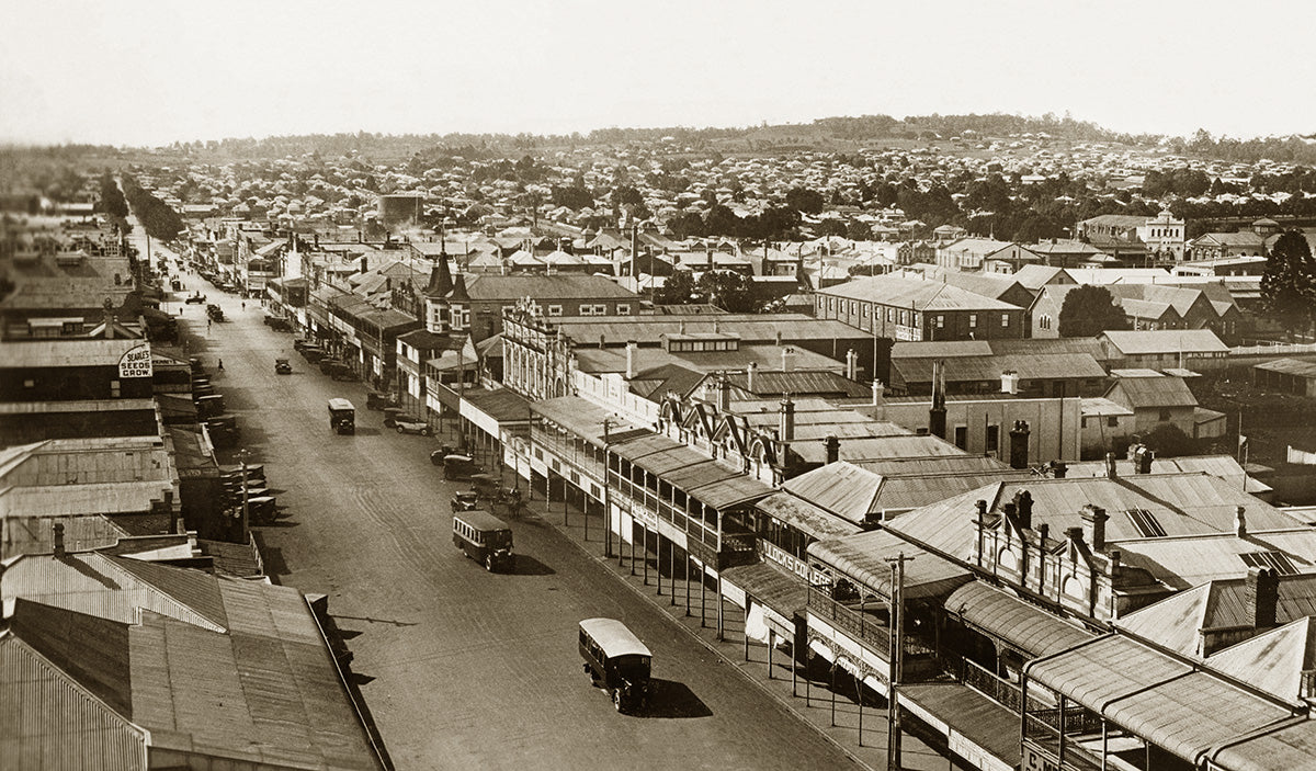 Aerial View - Looking South, Toowoomba QLD Australia c.1929