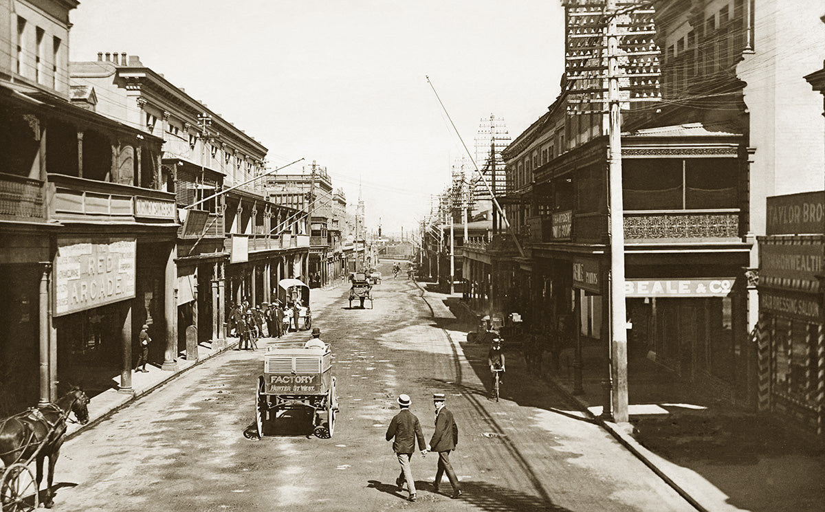 Hunter Street, Newcastle NSW Australia 1900s