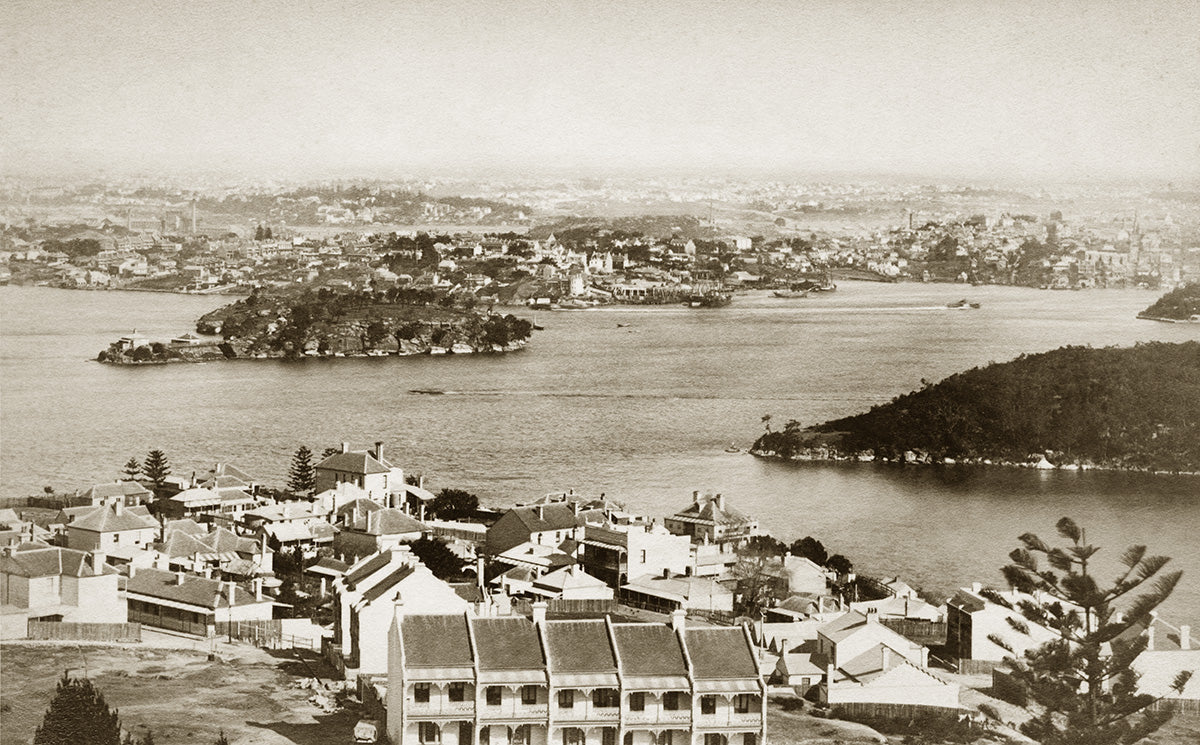 Harbour View From North Sydney, McMahons Point NSW Australia c.1907
