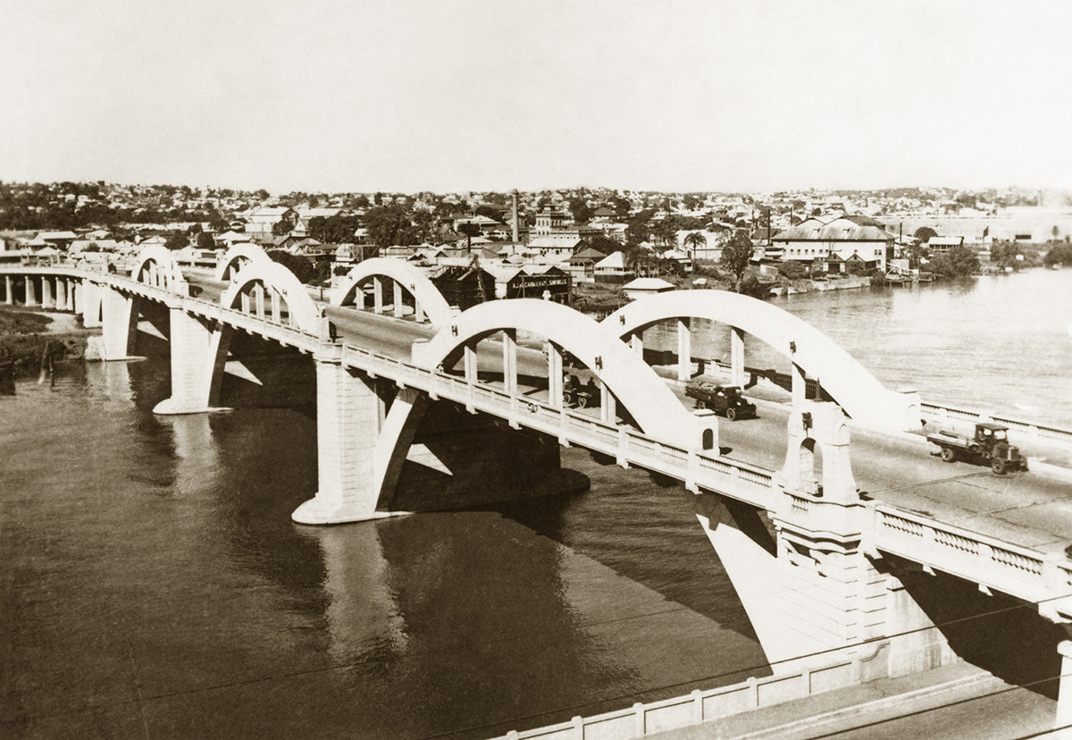Grey Street Bridge, Brisbane QLD Australia 1940s