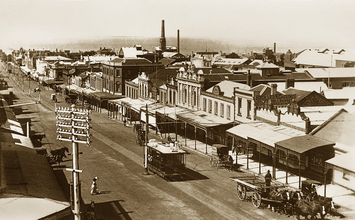 Moorabool Street - Looking To Corio Bay, Geelong VIC Australia 1910s