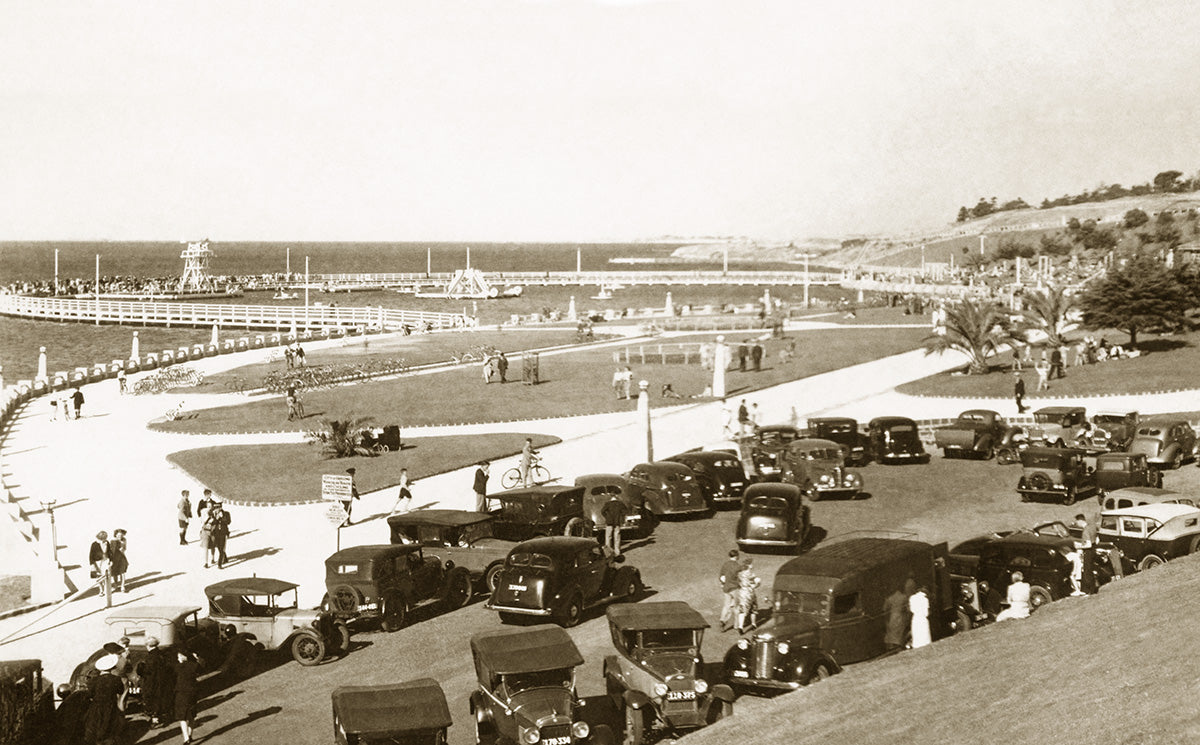 The Eastern Beach - Promenade And Swimming Pool, Geelong VIC Australia 1930s