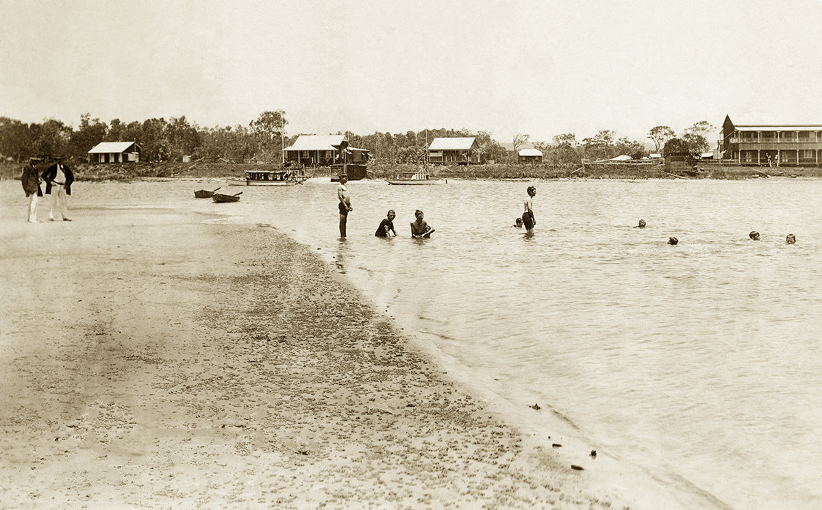 Beach Scene - Near Buderim Mountains, Maroochydore QLD Australia 1915
