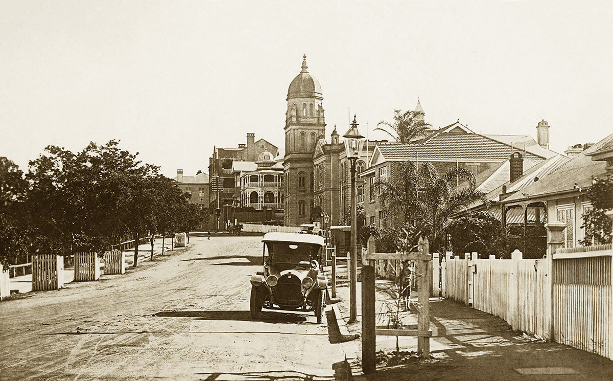 Wickham Terrace And City Tabernacle, Brisbane QLD Australia c.1922
