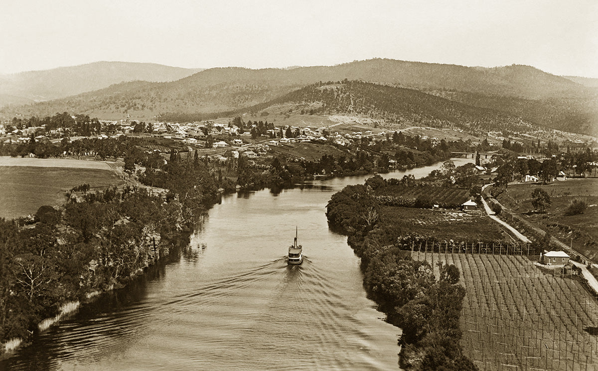 Aerial View From The Rocks, New Norfolk TAS Australia c.1937