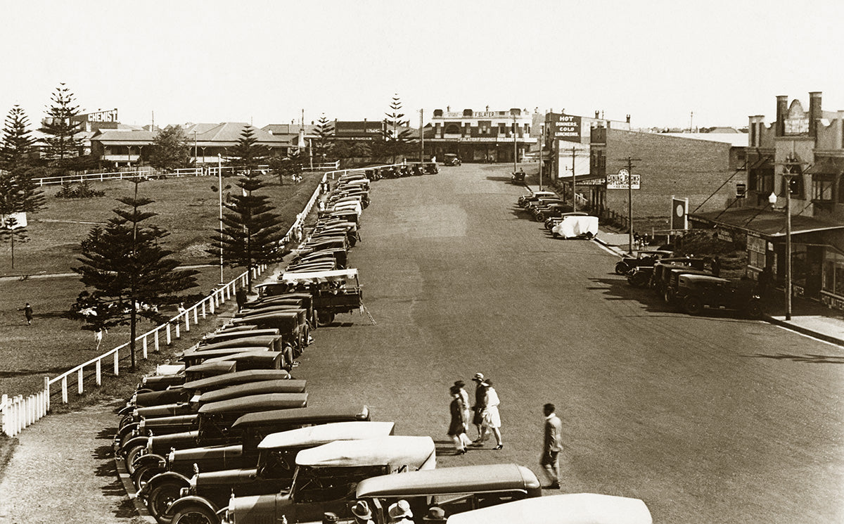 Beach And Parking Area - Gerrale Street, Cronulla NSW Australia c.1929