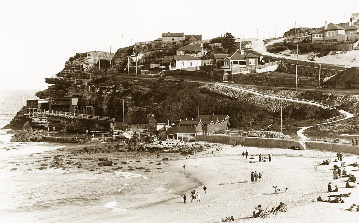 Beach Looking South, Bronte NSW Australia 1921