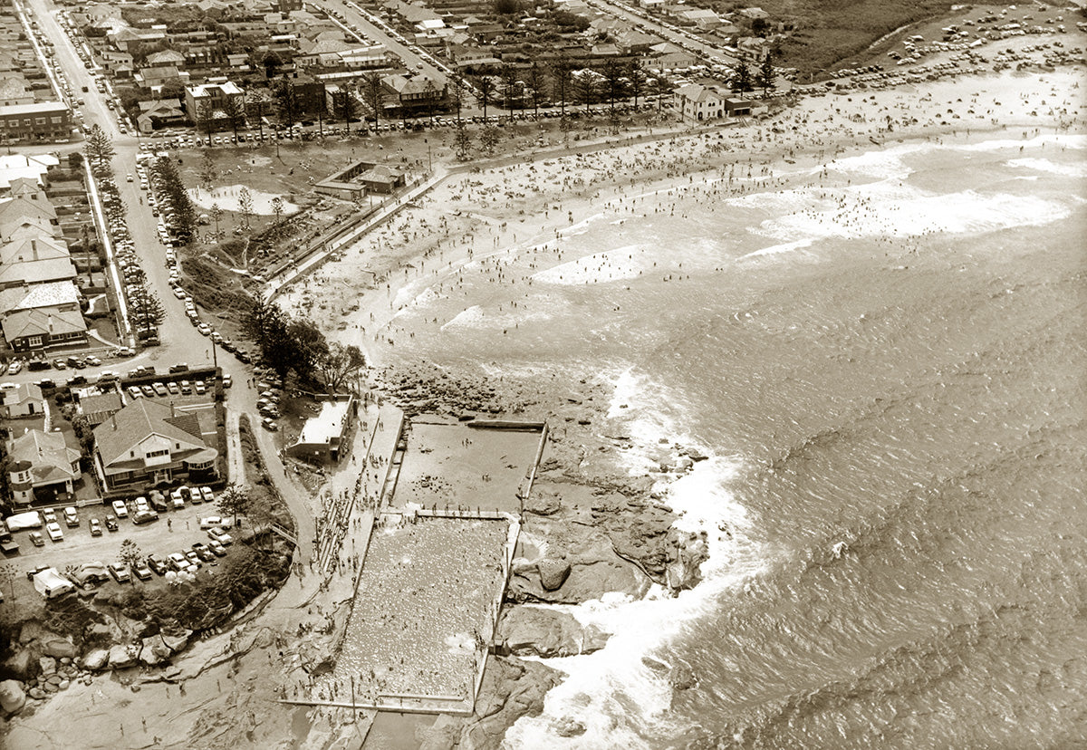 Aerial View Of Beach And Rock Pool, Dee Why NSW Australia c.1947