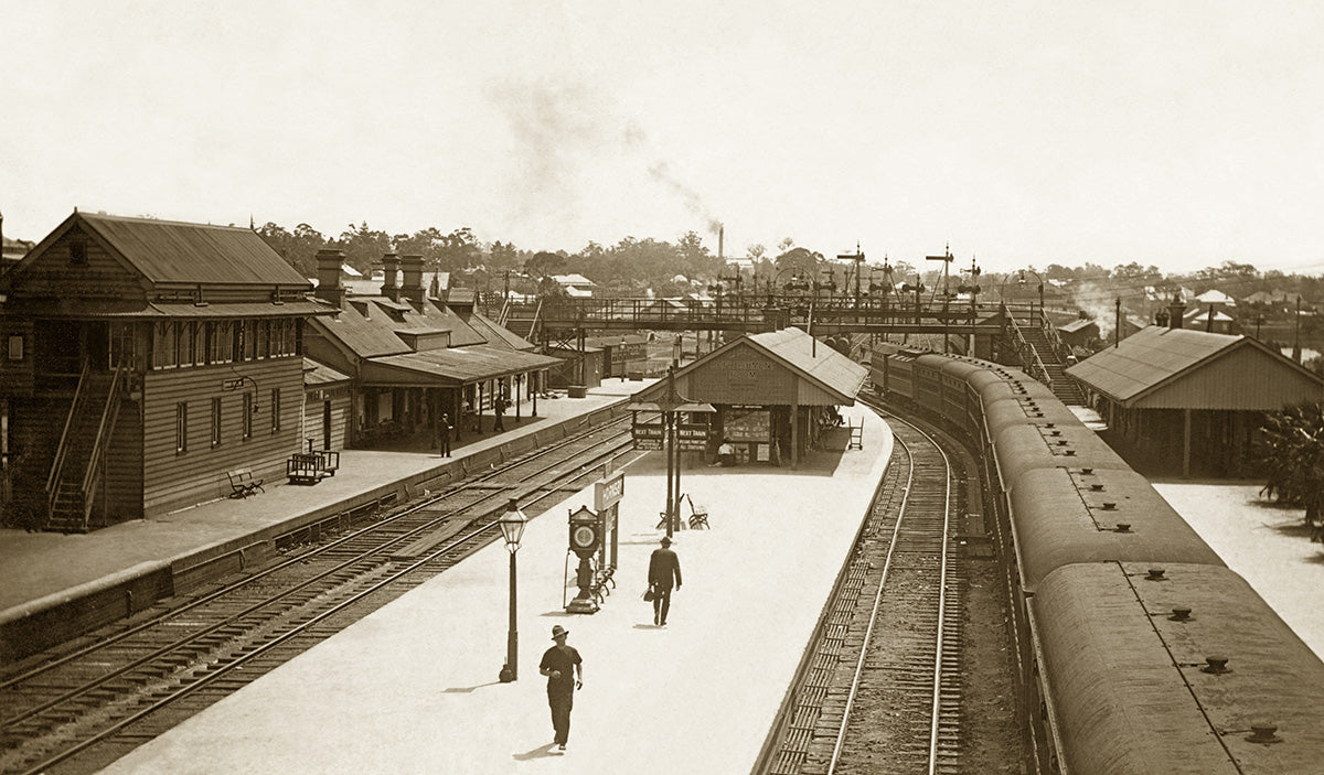 Railway Station, Hornsby NSW Australia c.1910