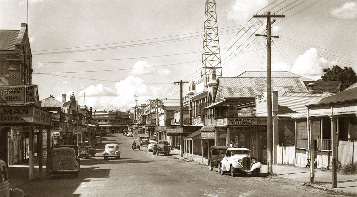 Lower Brisbane Street, Ipswich QLD Australia 1940s