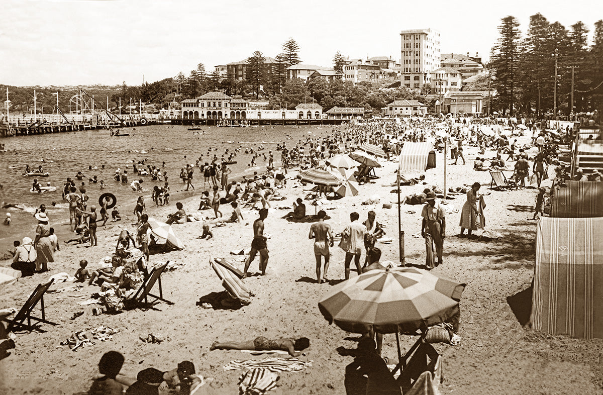 Harbour Beach And Pool, Manly NSW Australia 1950s