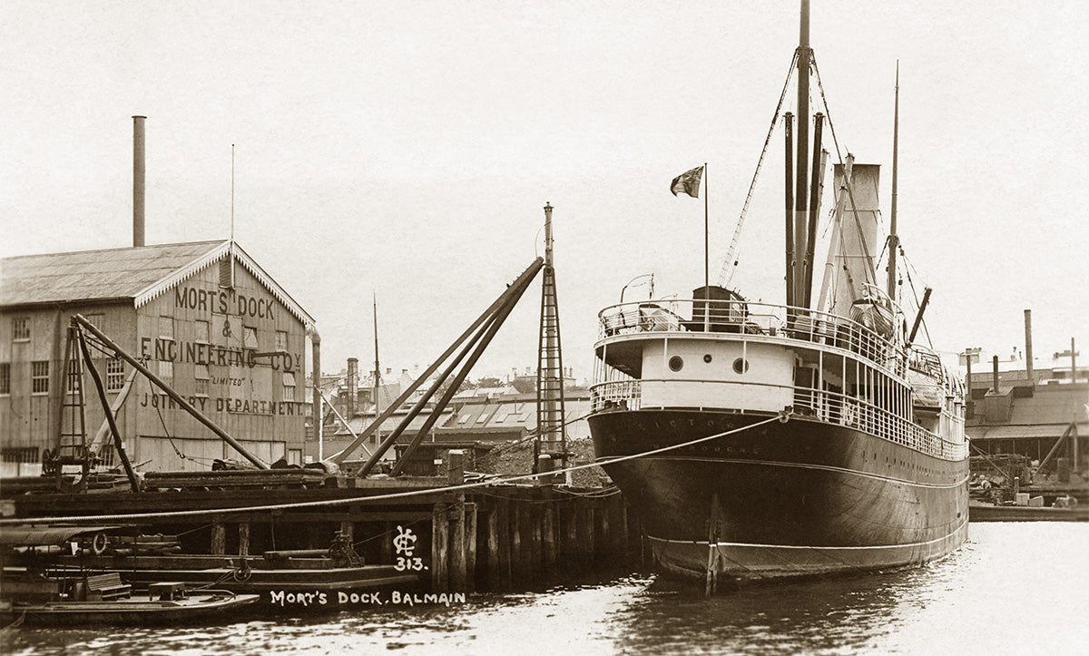 Morts Dock, Balmain NSW Australia c.1907