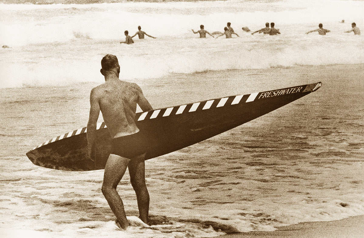 Surfing At Freshwater Beach, Freshwater NSW Australia 1960s