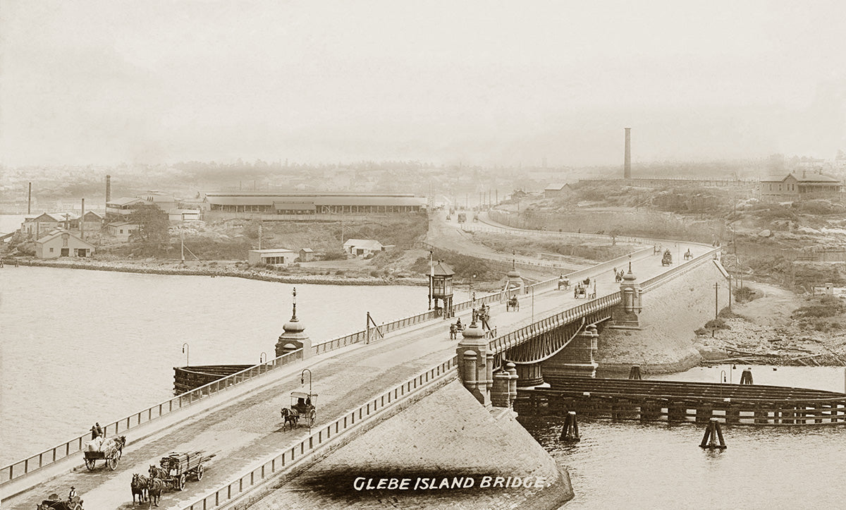 Glebe Island Bridge, Glebe NSW Australia 1905