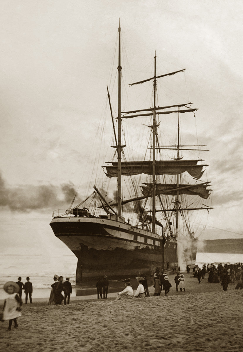 Vincennes Shipwrecked On Ocean Beach, Manly NSW Australia 1906