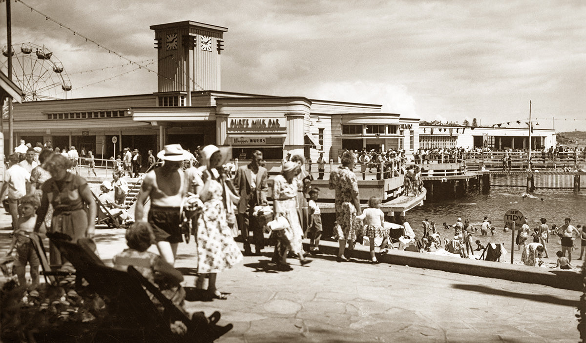 The Ferry Wharf,  Manly NSW Australia 1950s