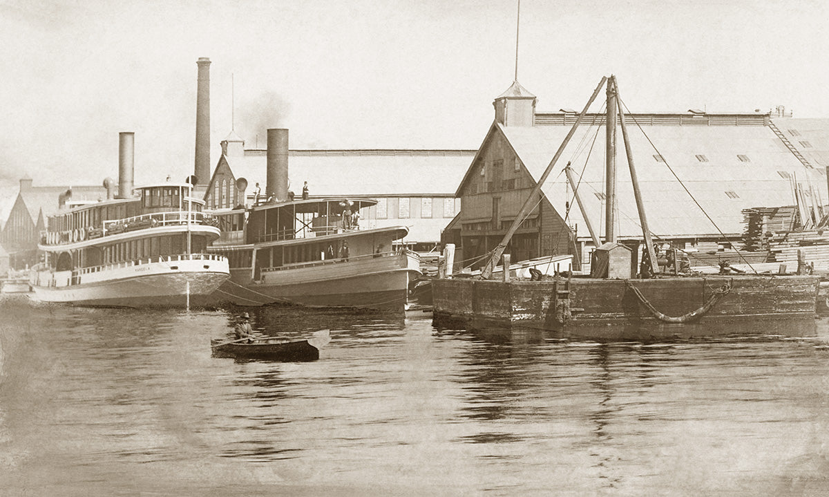 Shipbuilders Morrison And Sinclair At Bald Rock, Balmain NSW Australia c.1900