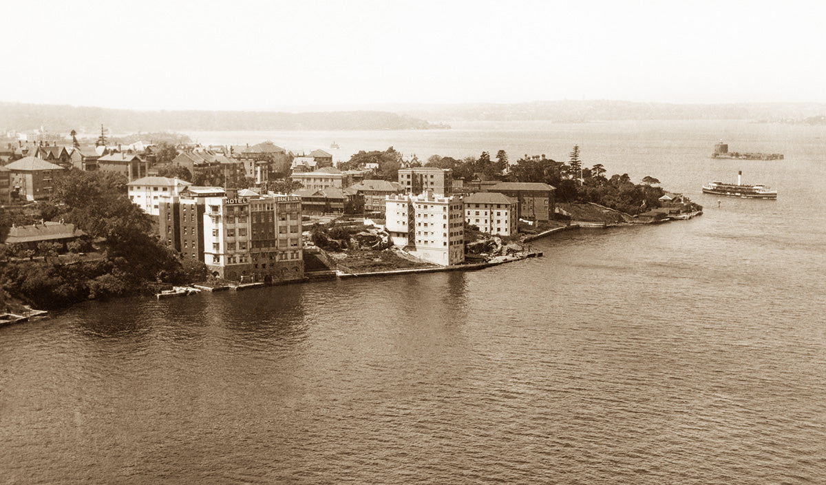 Kirribilli Point Seen From Bridge, Kirribilli NSW Australia 1940s