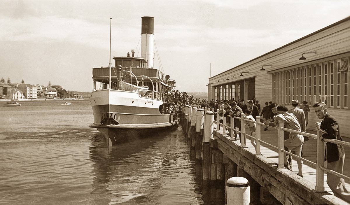 Ferry Balgowlah At Manly Wharf, Manly NSW Australia c.1950