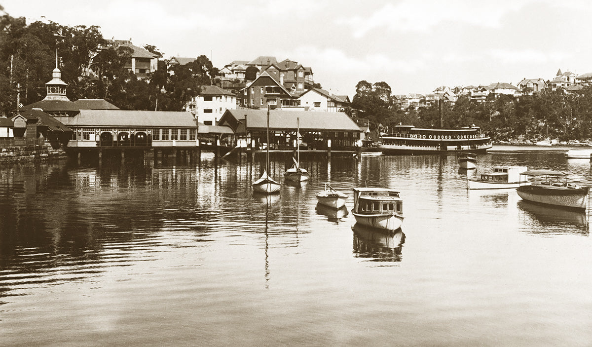 Bay And Wharf, Mosman NSW Australia 1910s, Mosman NSW Australia 1910s