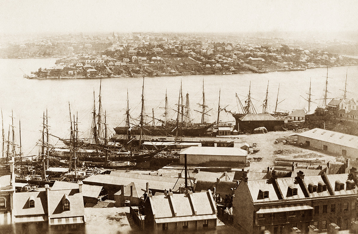 Dawes Point - Overlooking Darling Harbour Towards Balmain, Millers Point NSW Australia 1879