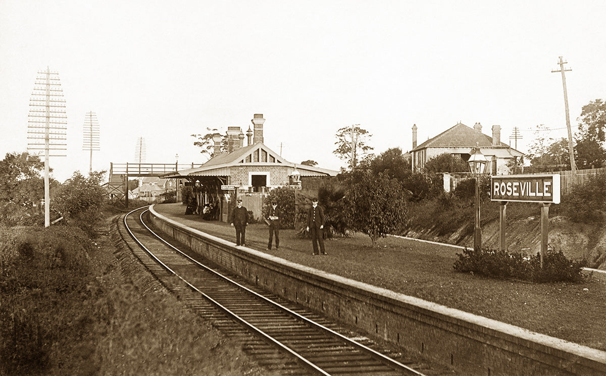 Railway Station, Roseville NSW Australia c.1907