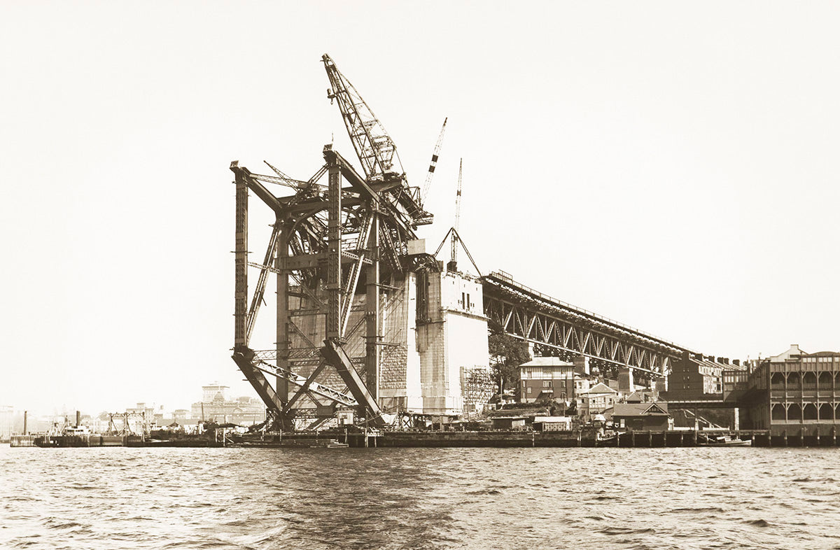 Harbour Bridge Under Construction, Sydney NSW Australia 1929