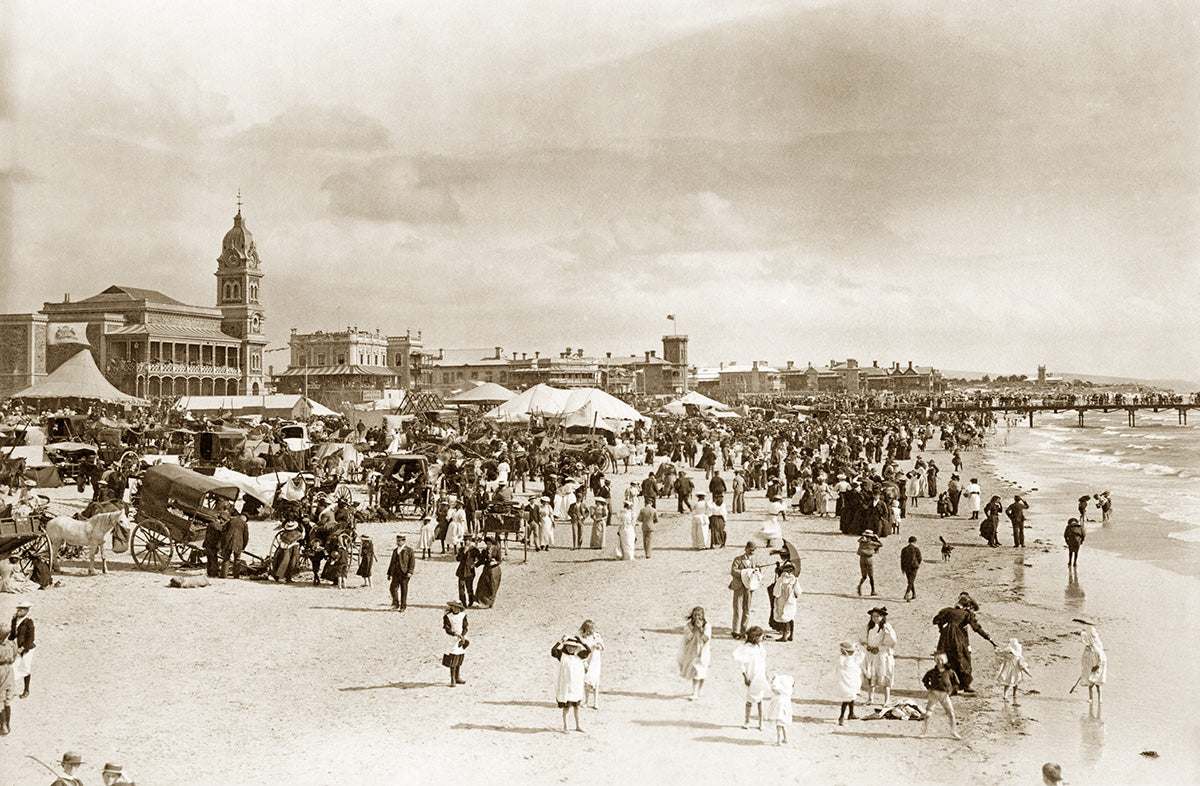 Beach From The Baths Jetty, Glenelg SA Australia 1896
