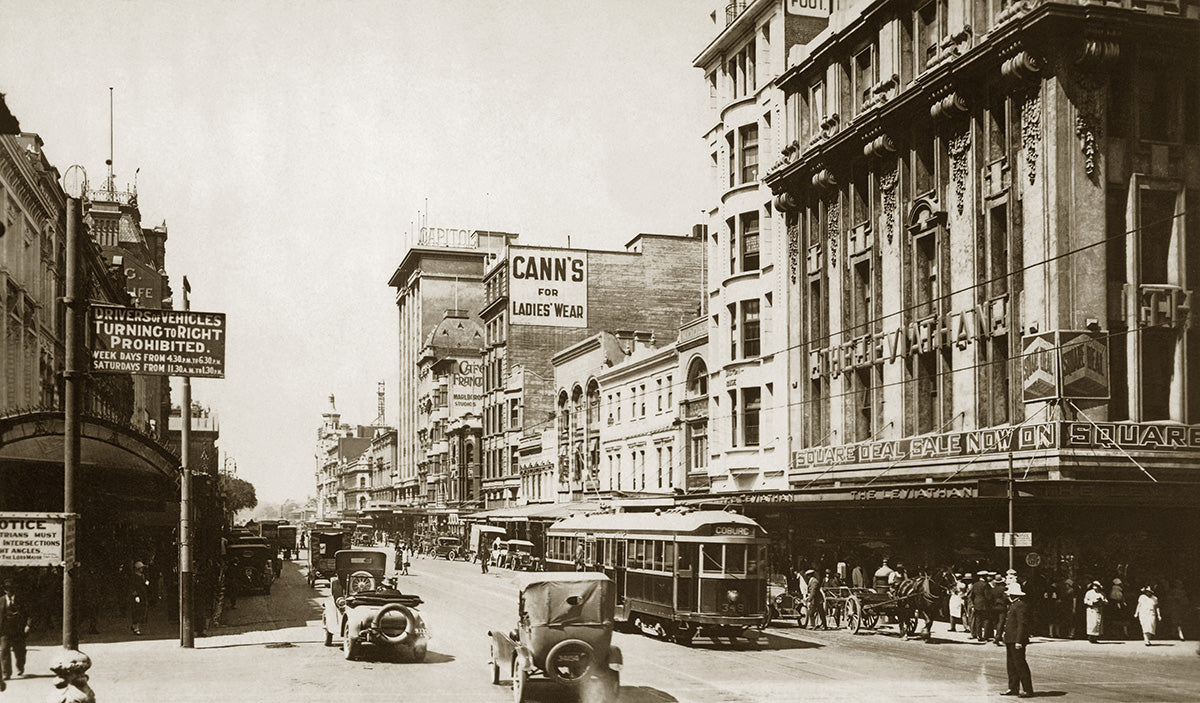 Swanston Street - South From Bourke Street, Melbourne VIC Australia c.1927