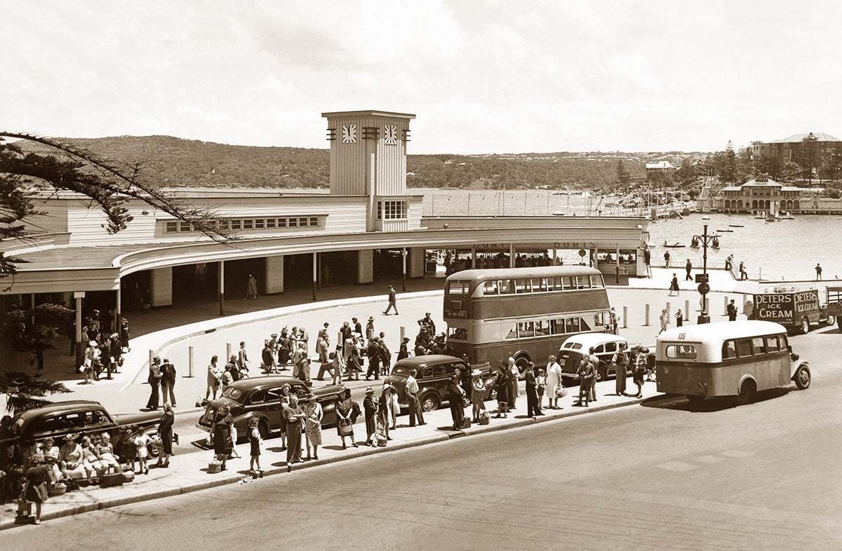 The Ferry Wharf, Manly NSW Australia c.1943