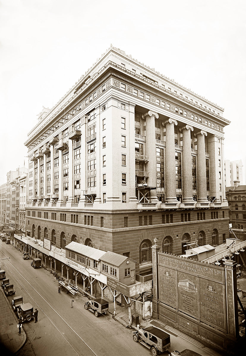 Construction Off The "Government Savings Bank off NSW" At Martin Place, Sydney NSW Australia 1920s