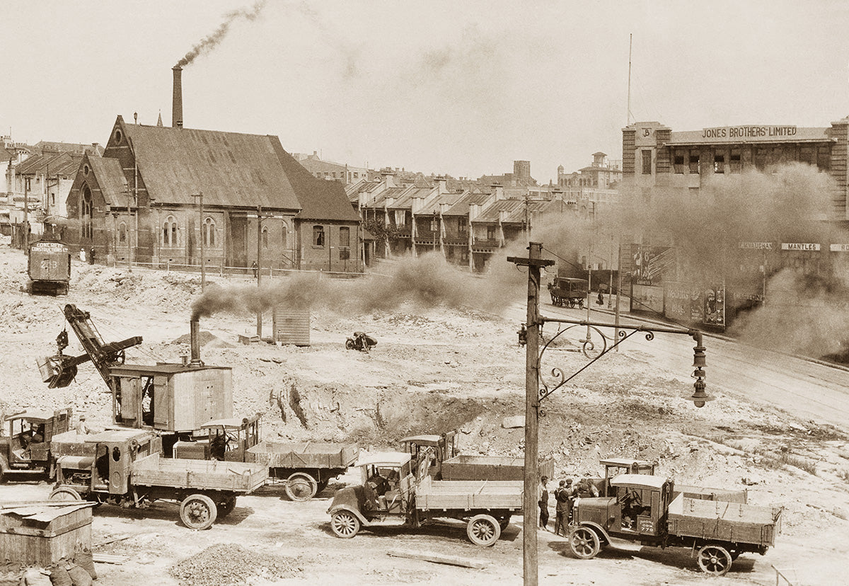 Resumption Of Land - looking towards Campbell Street , Surry Hills NSW Australia 1928