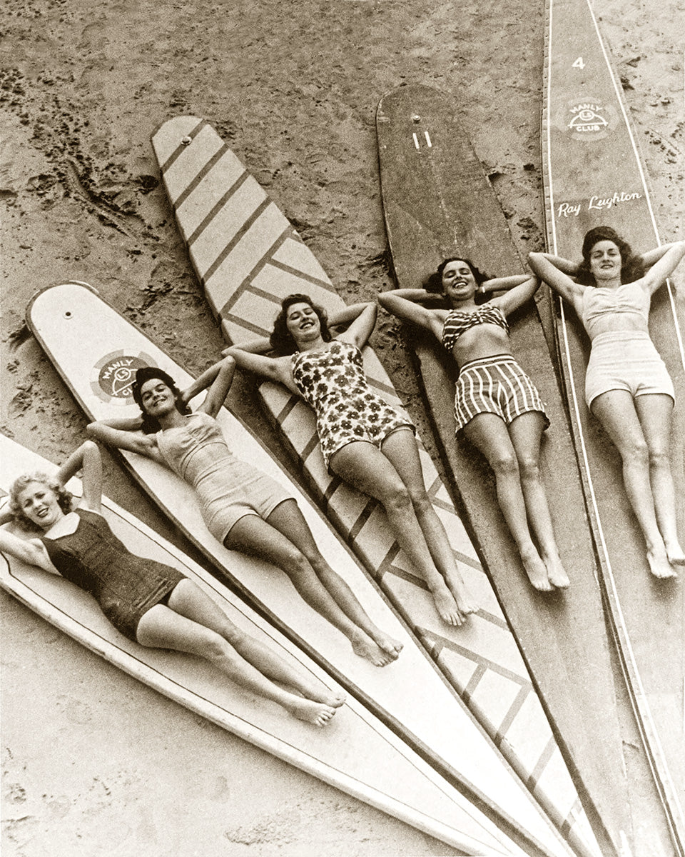 Surf Ladies At Manly Beach, Manly NSW Australia 1946