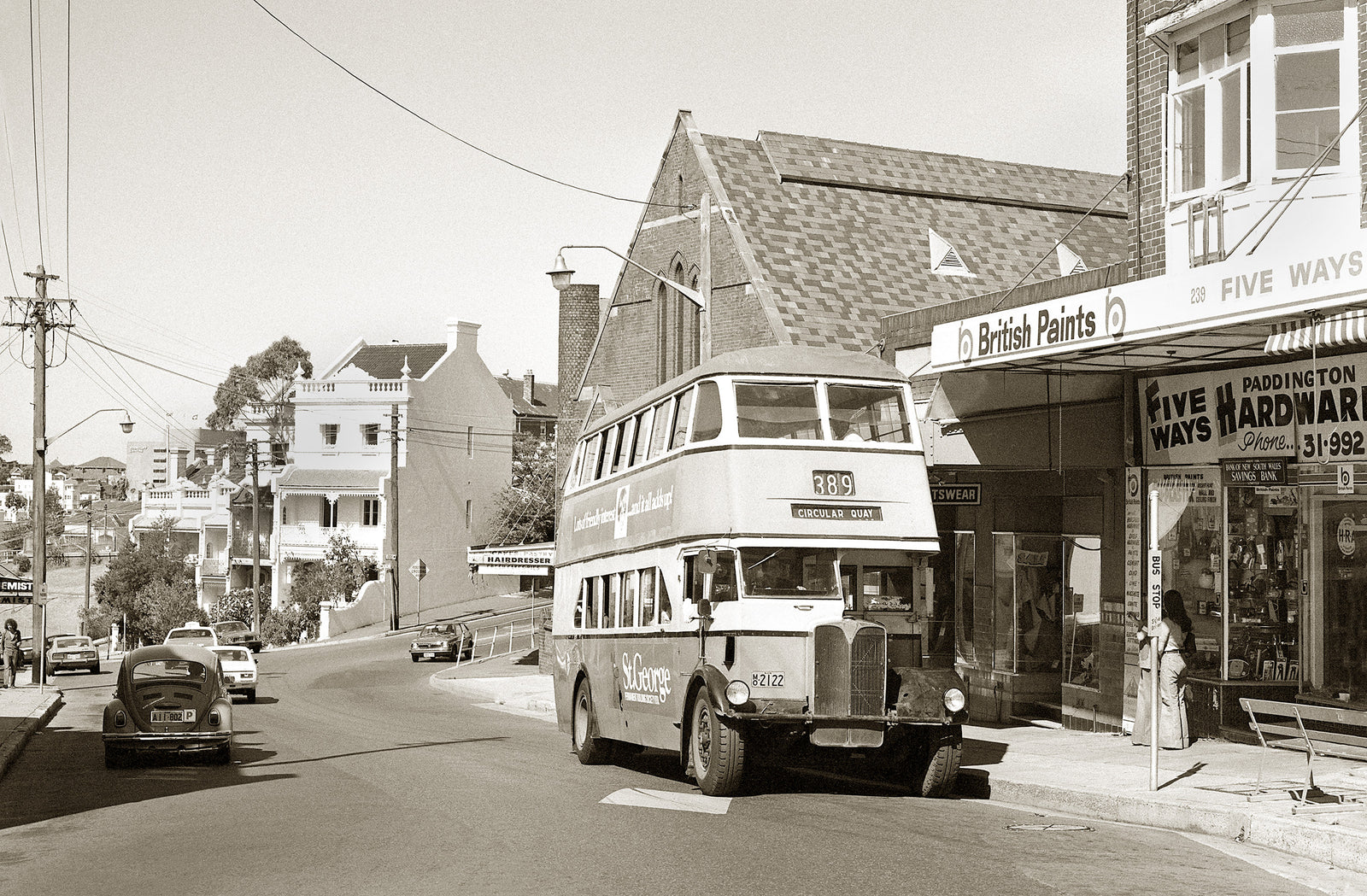 Glenmore Road - Five Ways, Paddington NSW Australia 1975