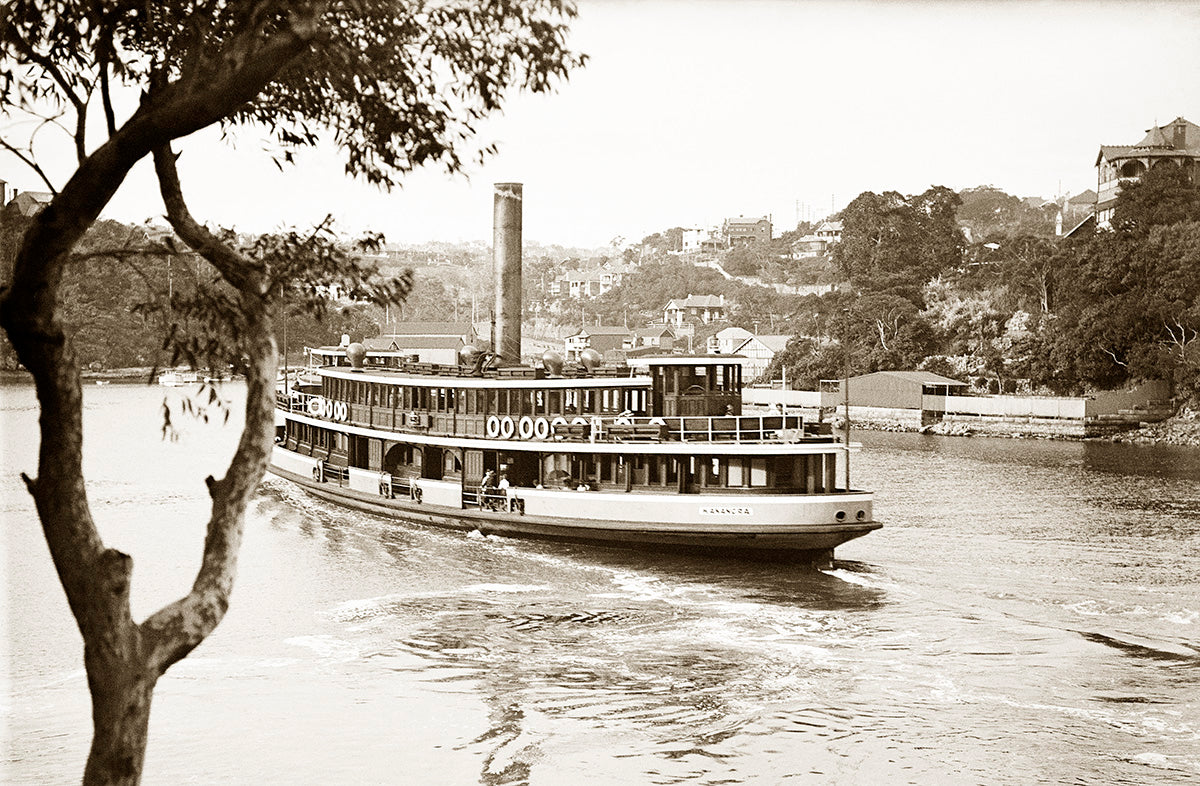 Sydney Ferry in Mosman Bay , Mosman NSW Australia 1900s 