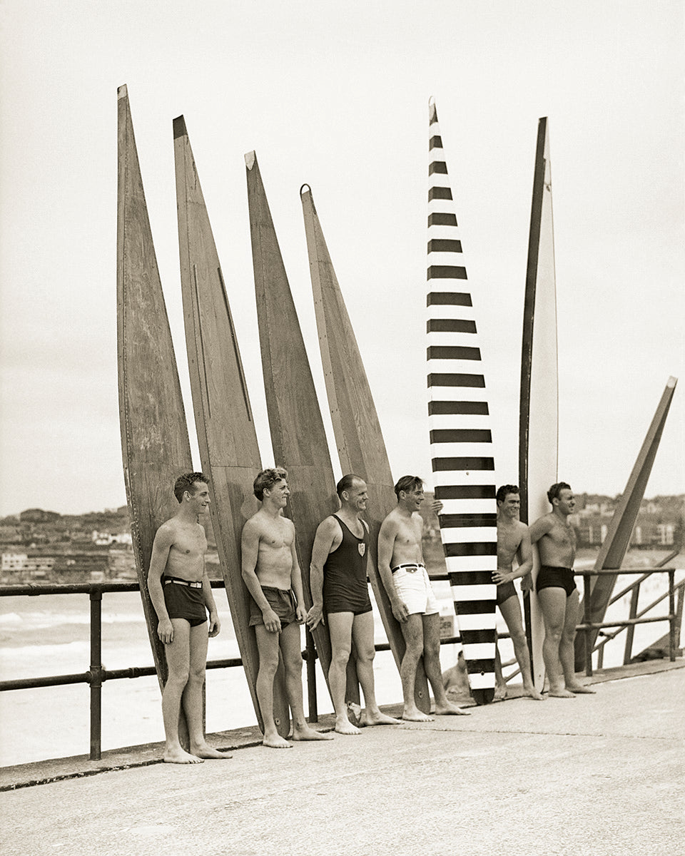Surfers At Bondi Beach, Bondi NSW Australia 1946