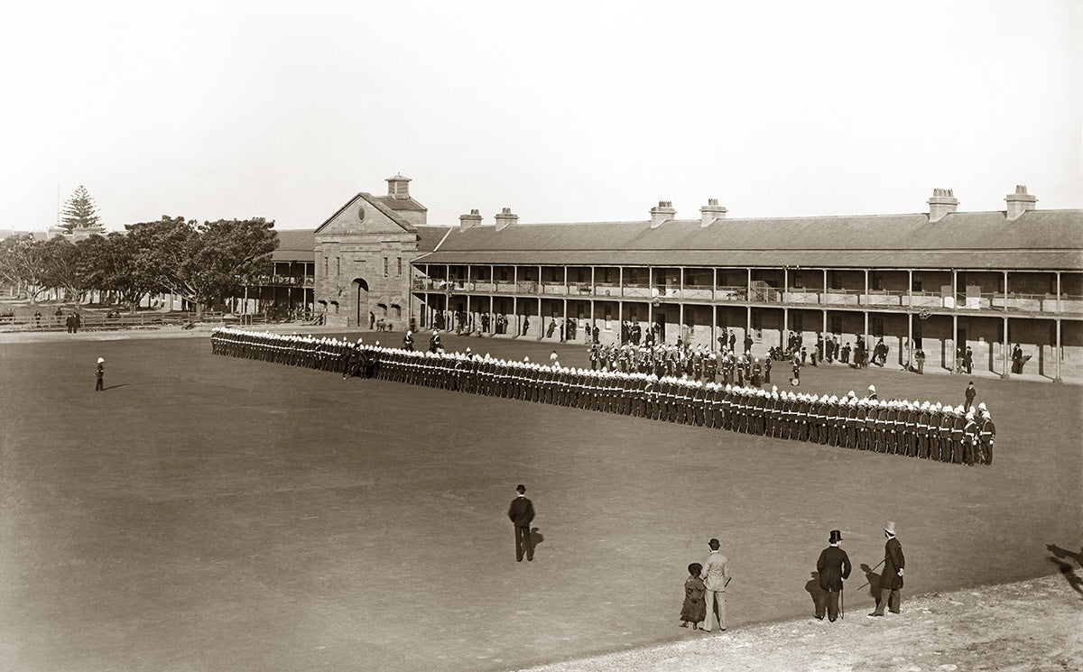 Military Parade At Victoria Barracks , Paddington NSW Australia c.1900
